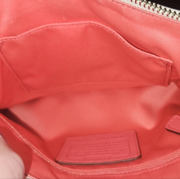 Coach Daisy Spectator Vermillion_ Sand Leather Mini Hobo Bag 2 Straps F23951 - Picture 7 of 16